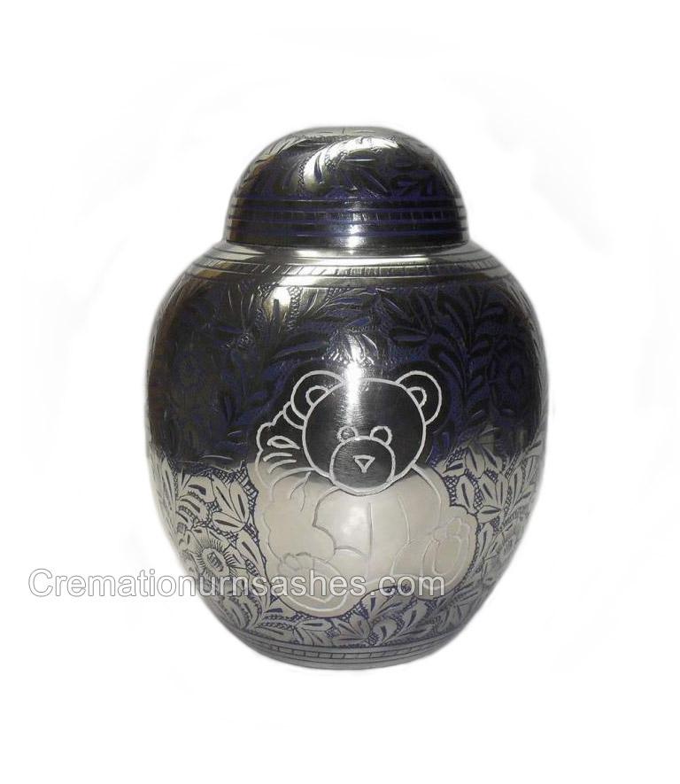 Blue Teddy Child Urn for Ashes Baby Urns UK
