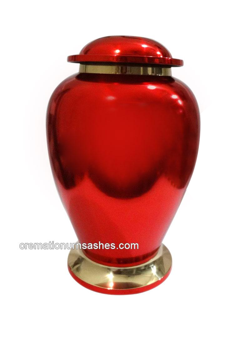 Discount on Extra Large Reading Ruby Red Brass Adult Funeral Urn for