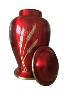 Adult Red Urn for Ashes