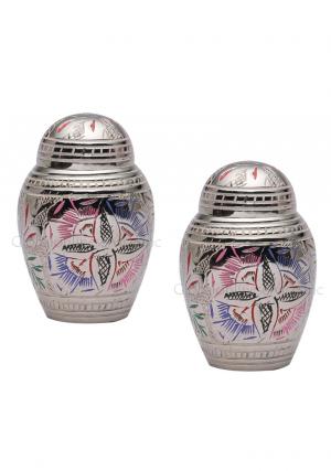 Pack of Two Farnham Pink Flower Engraved Dome Keep...