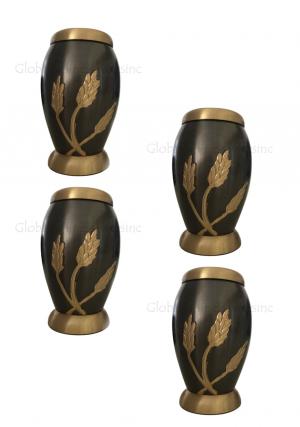 Pack of Four Flat Top Monarch Wheat Keepsake Urns ...