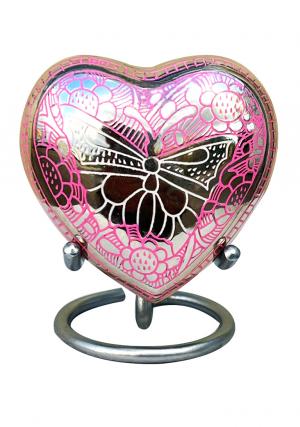 Portland Pink Mini Heart Urn for Funeral Keepsake Ashes of Adults (Pink)