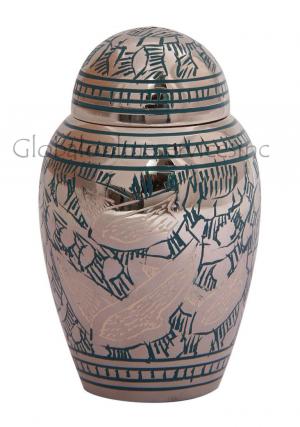 Small Dome Top Going Home Green Keepsake Urn Ashes
