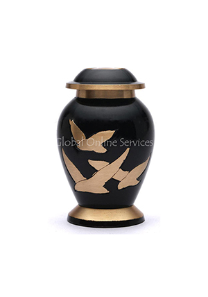 Small Going Home Black Keepsake Urn for Human Cremation Ashes