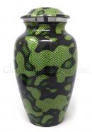 Large Aluminium Green Urn for Funeral Human Ashes