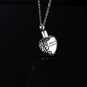 Always In My Heart Cremation Jewellery Urn Pendan