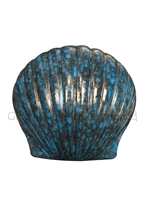 Aqua Brass Keepsake Shell Urn for Small Human Ashes