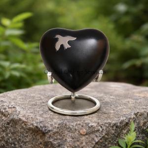 Aria Ascending Dove Heart Keepsake Urn Ashes
