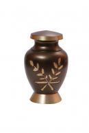 Aria Wheat Brass Cremation Keepsake Urn for Ashes