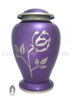 Avondale Purple Rose Adult Memorial Urn for Ashes