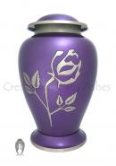 Avondale Purple Rose Adult Memorial Urn for Ashes