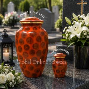 Beautiful Flamingo Human Adult Memorial Urn Ashes+ FREE Flamingo Brass Keepsake Urn  (Large)