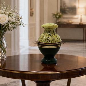 Beautiful Green Keepsake Urn for Cremation Ashes