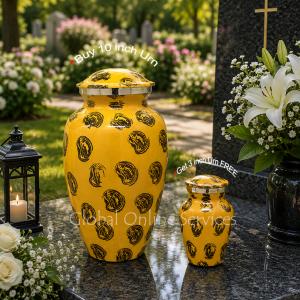 Beautiful Large Aluminium Made Cremation Urn For Human Ashes. (Large)