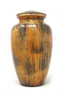 Beautiful Large Wooden Finish Brass Urn For Human Cremation Urn.