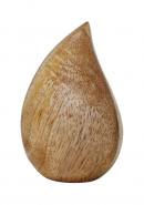Beautiful Small Wooden Teardrop Keepsake Urn for Human Ashes