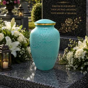 Big Brass Cremation Urn for Adult Cremation Ashes (Large)