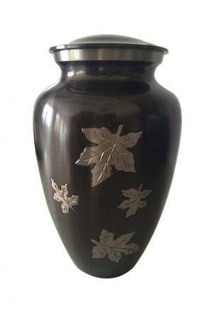 Big Classic Falling Leaves Adult Memorial Container for Human Ashes