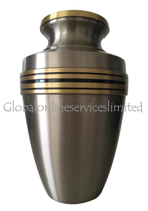 Big Size Grecian Pewter Adult Memorial Urn for Cremation Ashes UK
