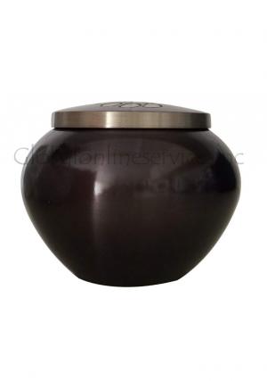 Black Nickle Paw Print Pet Dog/Cat Memorial Urn For Ashes