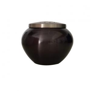 Black Nickle Paw Print Pet Dog/Cat Memorial Urn For Ashes
