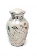 Blessing Silver Birds Small Keepsake Urn (white and Silver)