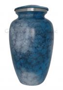 Blue Iris Aluminium Large Adult Urn For Ashes