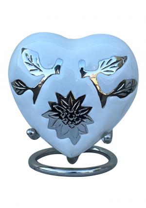 Brampton White Heart Keepsake Small Urn