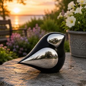 Brass Made Bird Medium Urn for Cremation Ashes