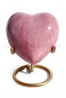 Brass Made Heart Urn for Keepsake Cremation Ashes (Pink)