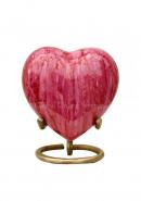 Brass Made Heart Urn for Keepsake Cremation Ashes (Pink)