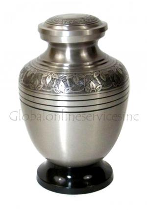 Brass and Pewter Cremation Keepsake Urn for Ashes