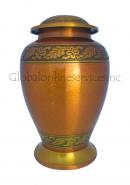 Bright Copper Leaf Large Cremation Urn for Human