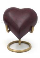 Beautiful Small Marble Brown Heart Keepsake Urn for Cremation Ashes