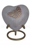 Burford Pearl Heart Keepsake Cremation Urn for Funeral Ashes 