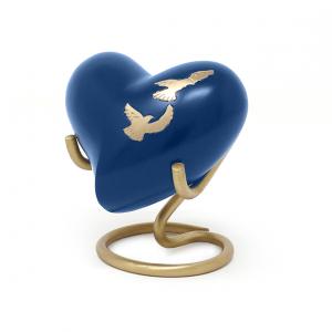 Flying Doves Mini Funeral Heart Keepsake Urn