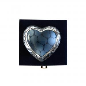 Mystic Blue Small Heart Keepsake Urn for Human Ashes (Blue)