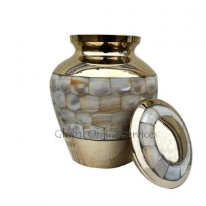 Medium Size Elite Mother of Pearl Cremation Urn for Memorials