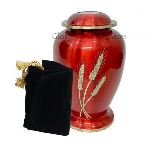 Dove Wheat Large Cremation Adult Red Urn for Ashes