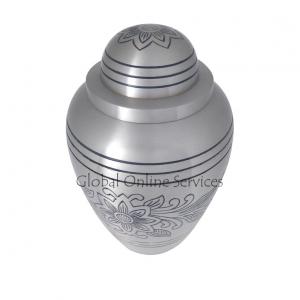Big Pewter Bouquet Brass Adult Urn Ashes for Human