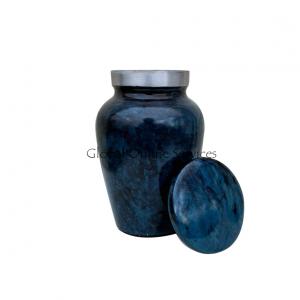 Water Blue Small Keepsake Aluminium Cremation Urn Ashes