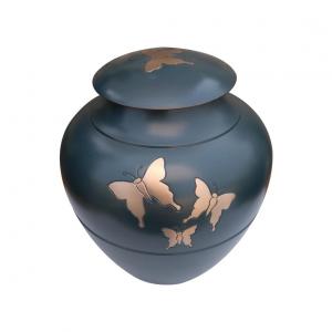 Golden Flying Butterflies Adult Cremation Funeral Urn