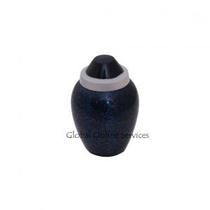 Small Cobalt Blue Funeral Mini Keepsake Urn, Memorial Ashes Urn