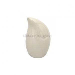 Ethereal Pearl White Teardrop Keepsake Urn – A Symbol of Serenity & Everlasting Love