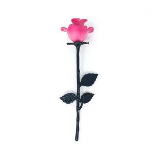 Pink Stem Rose Brass Keepsake Urn for Small Ashes