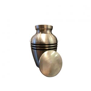 Classic Pewter Small Funeral Urn For Cremation Ashes UK (Pewter)