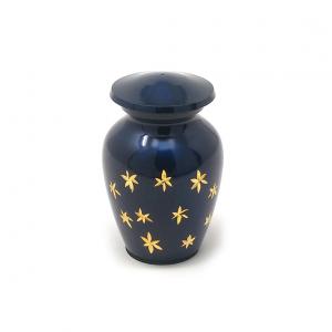 Keepsake (Blue With Silver Stars) Funeral Human Urn for Cremation Ashes  