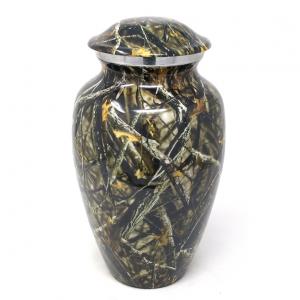 Beautiful Large Black Meadow Brass Urn For Human Cremation Ashes. (Large)