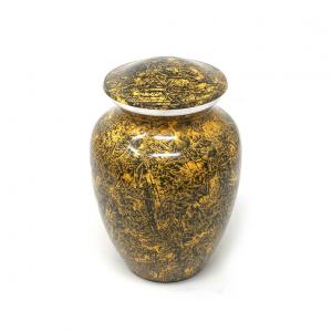 Natural Punga Colour Aluminium Medium Urn for Cremation Ashes. (Medium)