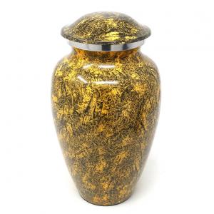 Natural Punga Colour Aluminium Large Cremation Urn for Ashes+ FREE Aluminium Keepsake Urn  (Large)
